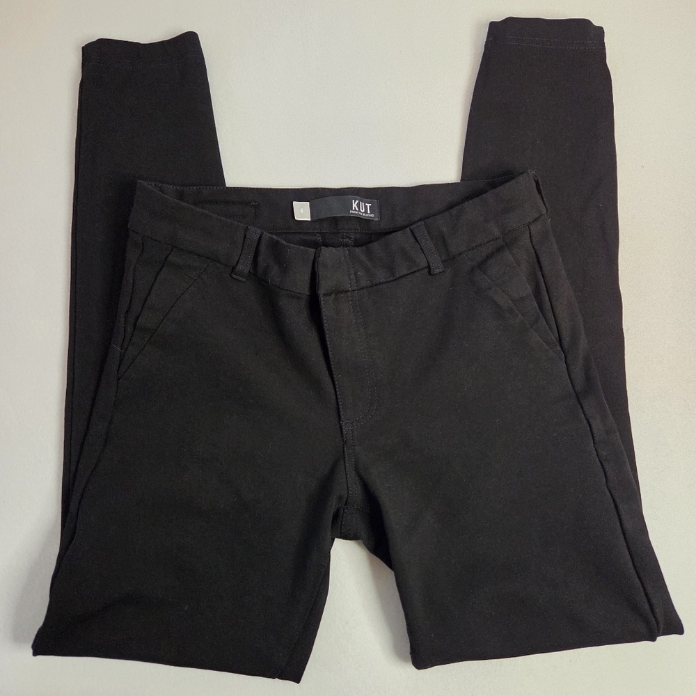 Kut From The Kloth Mia Ankle Skinny Pants Black Size 6 - Picture 3 of 11